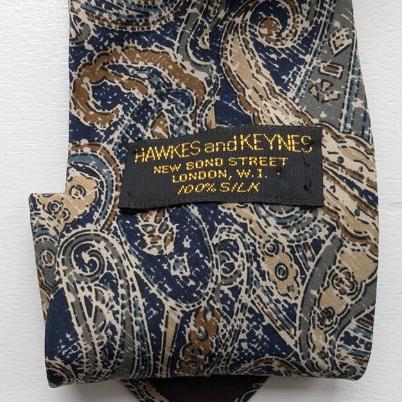Vintage Hawkes and Keynes Paisley Silk Tie - Picture 3 of 4